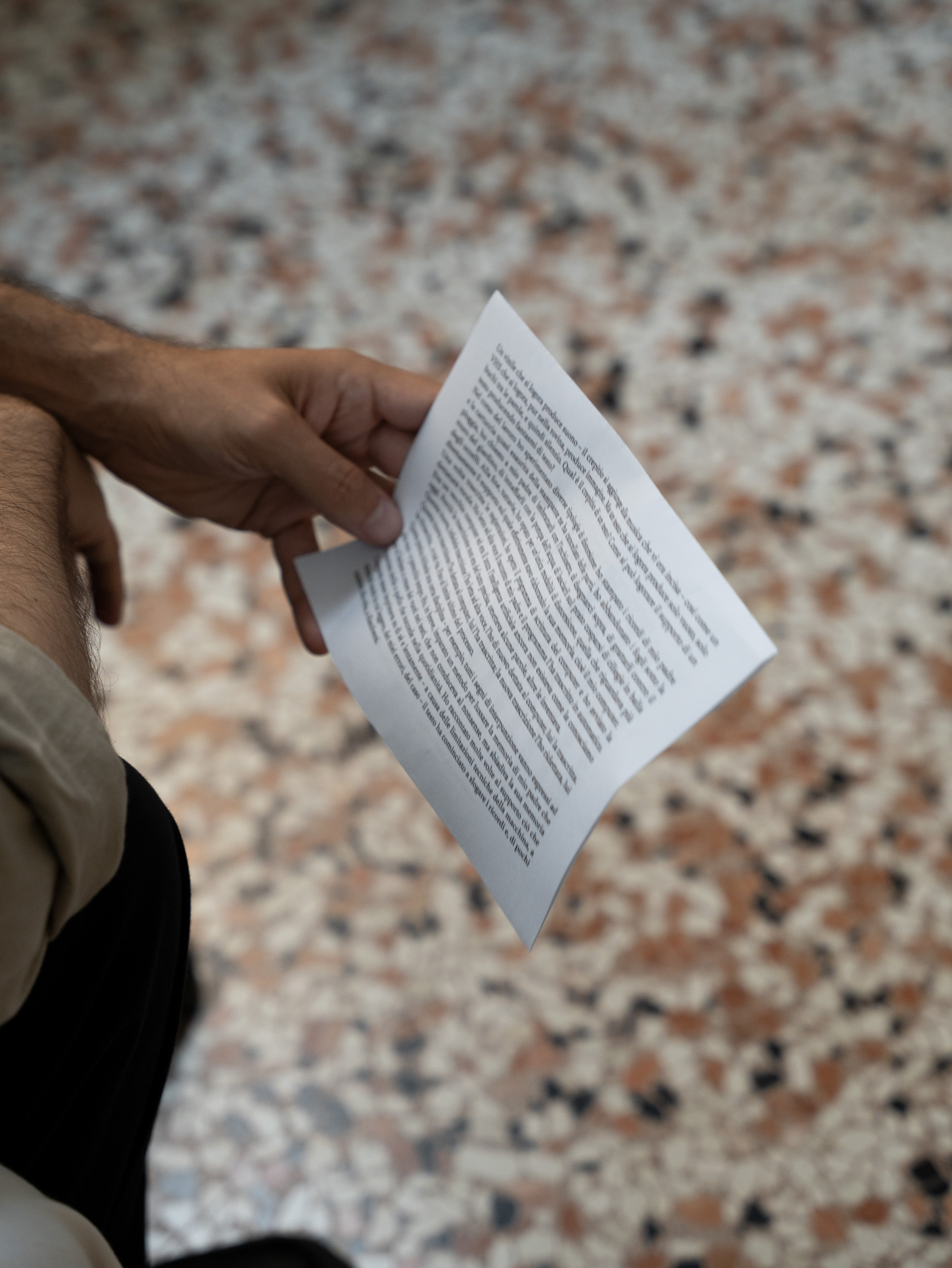 Jacopo Giacomoni, E' solo un lungo tramonto, Il Fantasma di Pepper, Day 2, a cura di Edoardo Lazzari, Scuola Piccola Zattere, 2025. Ph. Giacomo Bianco